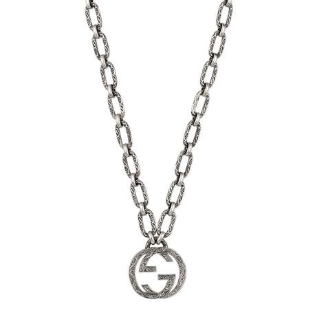 gucci silver box chain|Gucci chain price.